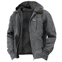 Björn | Herren Winterparka mit Kapuze in Grau