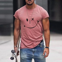 Björn | Herren T-Shirt Mit Motiv Sommer in Rosa