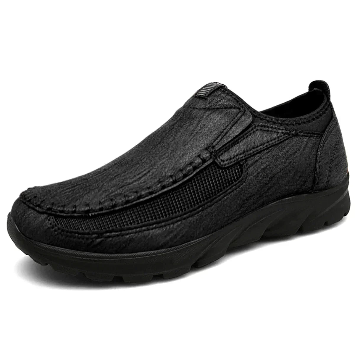 Herren Slip-On Schuhe aus veganem Leder mit Stichdetails