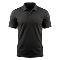 Dario | Atmungsaktives Stretch Poloshirt in Espresso Schwarz