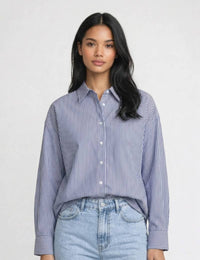 Gestreift Blau