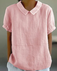 Ingrid | Klassische Kragenbluse in Hellrosa