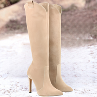 Mylène - Stilvolle und modische Stiefel in Beige Holz