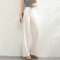 Brigid | Damen Weite Hose Hohe Taille in Weiß