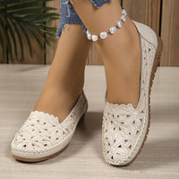 Inessa – Modische Orthopädische Schuhe Mit Ausschnitte in Beige
