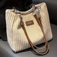 Julia | Baumwoll-Kord Tote Bag in Beige
