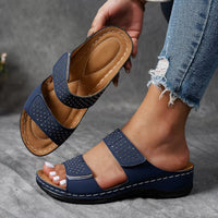 OrthoLuxe | Damen Orthopädische Slip-In Sandalen Atmungsaktiv Leicht in Blau