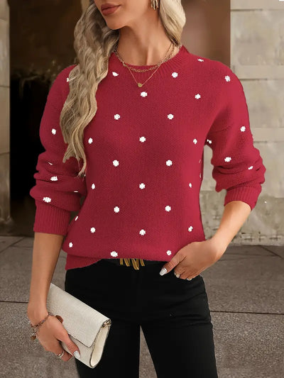Soppie | Gepunkteter Pullover mit langen Ärmeln