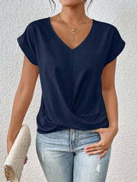 Sina | T-Shirt mit Sweetheart-Ausschnitt (1+1 GRATIS) in Blau