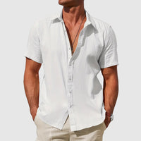 Caius | Herren Kurzarmhemd Regular Fit Freizeithemd in Weiß
