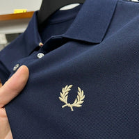 Calvin | Herren dehnbares elegantes Poloshirt in Marineblau