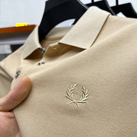 Calvin | Herren dehnbares elegantes Poloshirt in Khaki