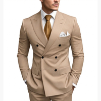 Casper | Herren Zweireiher Business Anzug in Beige