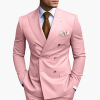 Casper | Herren Zweireiher Business Anzug in Rosa