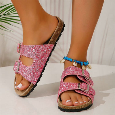 Hesty | Sommertrend Pailletten-Sandalen