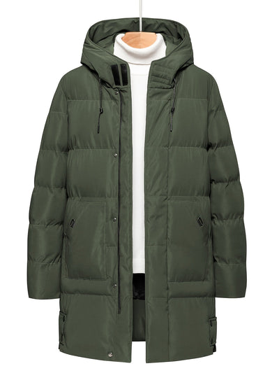 Warme Verdickte Mittel-Lange Daunen Winterjacke für Herren | Ideal für den Winter