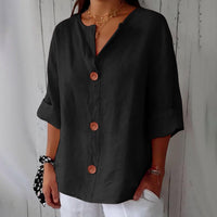 Clara | Legere fließende Bluse in Schwarz