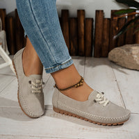 Cordania | Damen Komfort Schnür Loafer in Beige