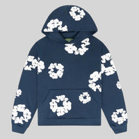 Cornelia | Damen Lässiger Blumenprint Hoodie in Blau
