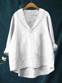 Annika | Oversized Leinen-Bluse in Weiß