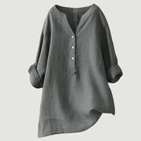 Zaina - Bequeme Damenbluse in Grau