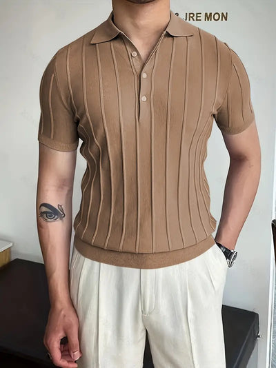 Gerben | Vertikal gestreiftes schickes Poloshirt für Herren