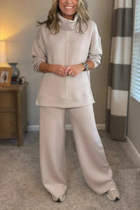 Violett | Schickes Zweiteiliges Ensemble in Beige