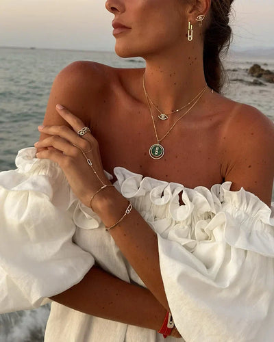 Camille | Maxikleid Sommer mit Off-Shoulder-Ausschnitt für Damen