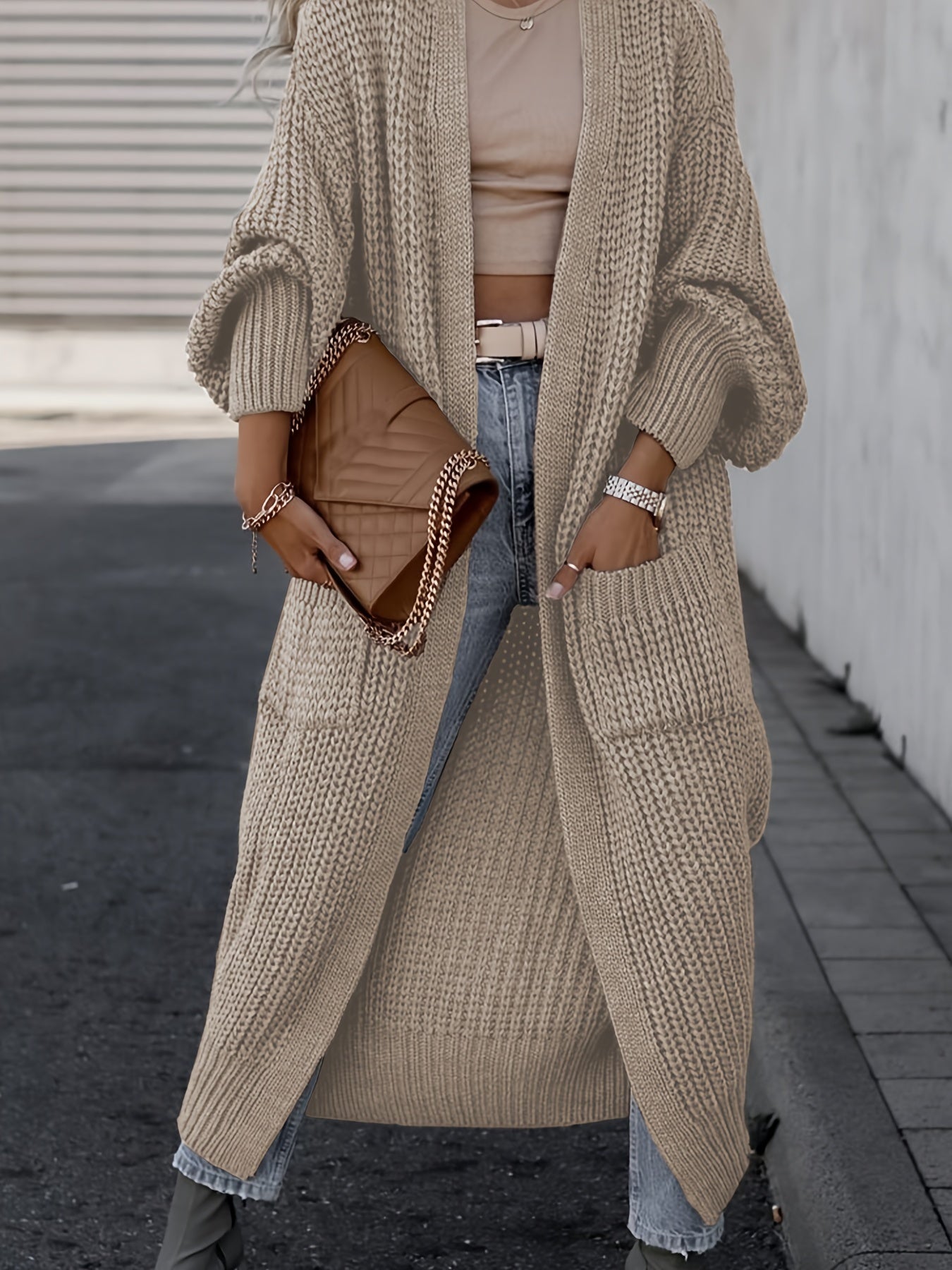 Giana - Bequeme Strickjacke aus Wolle mit praktischen Taschen für Damen