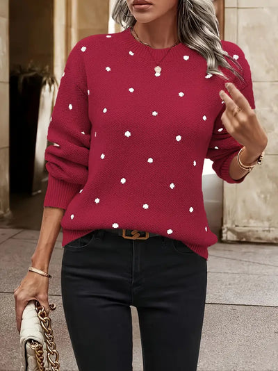 Soppie | Gepunkteter Pullover mit langen Ärmeln