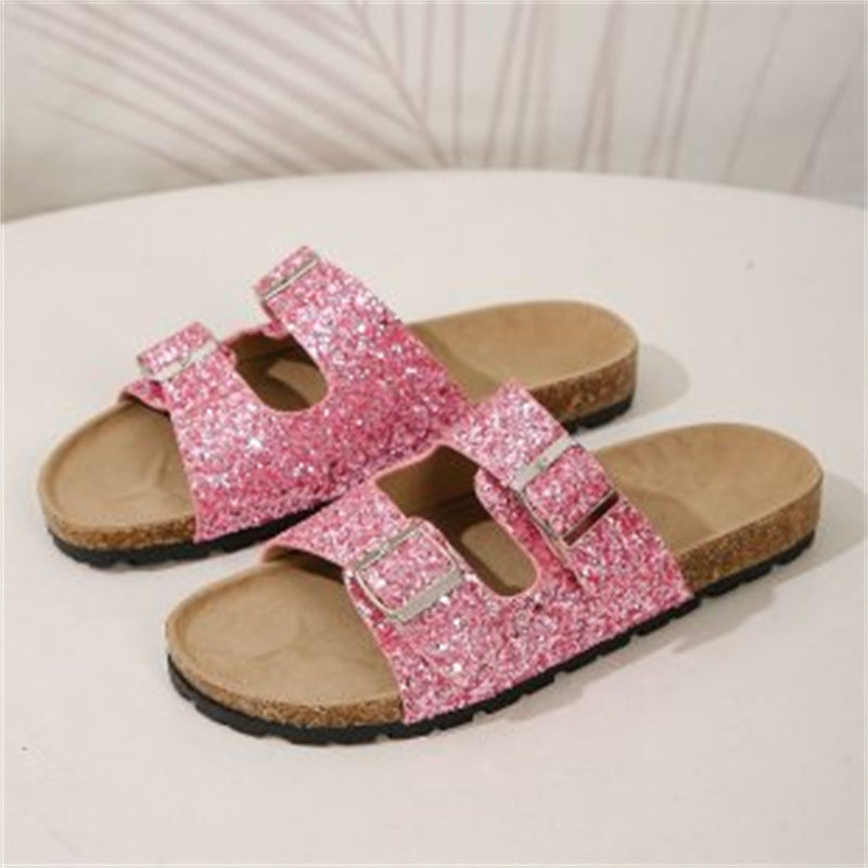 Hesty | Sommertrend Pailletten-Sandalen