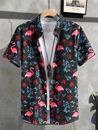 Tropisches 3D-Blumen-Hawaii-Hemd – Stil und Komfort in einem in Schwarz Rosa