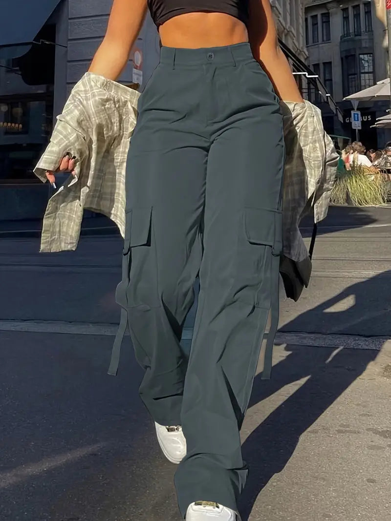 Bernadette® | Einfarbige Cargo-Hose für Damen