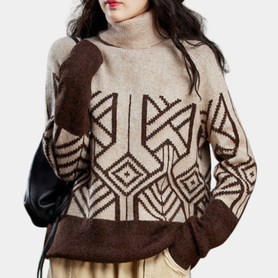 Stylischer ALOHA Damen-Rollkragenpullover für einen trendigen Look