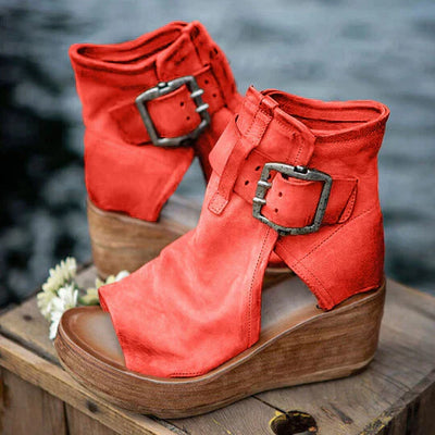 Shrina | Boho-Sandalen mit Keilabsatz für Damen