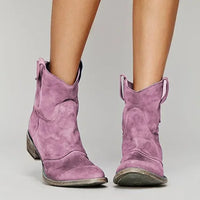 Dakota | Western Vintage Stiefeletten in Rosa