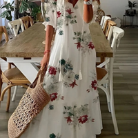 Dalia | Fließendes Boho Maxikleid in Weiß 3