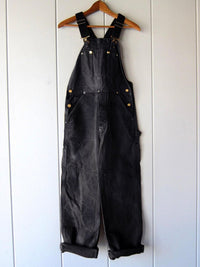 Sophie | Damen Baumwoll-Overall mit verstellbaren Trägern weite Passform in Schwarz