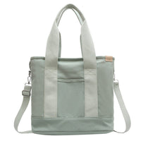 Mia | Damen Canvas Tote Bag Multifunktionale Schultertasche mit Schultergurt in Grün