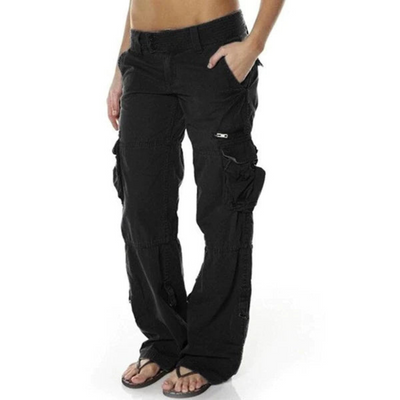 Belinda® | Damen Cargohose Schwarz