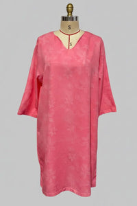 Clara | Damen Florales V-Ausschnitt Midi-Sommerkleid in Rosa