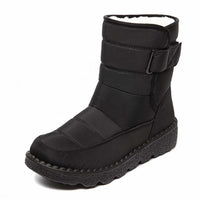 Marie | Damen Gefütterte Wasserdichte Rutschfeste Knee High Boots Thermostiefel in Schwarz
