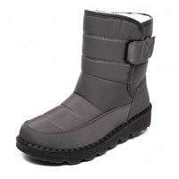 Marie | Damen Gefütterte Wasserdichte Rutschfeste Knee High Boots Thermostiefel in Grau