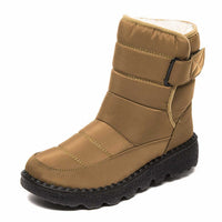 Marie | Damen Gefütterte Wasserdichte Rutschfeste Knee High Boots Thermostiefel in Khaki