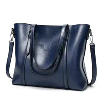 Katharina | Damen Geräumige Kunstleder Schulter Tote Bag Umhängetasche in Blau