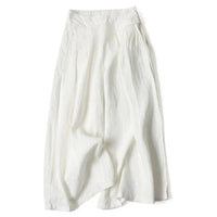 Damen Hose mit Weitem Bein und Hoher Taille in Weiß