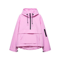 Elisabeth | Damen Kapuzen-Anorak Windschutz Wasserabweisende Outdoorjacke in Rosa