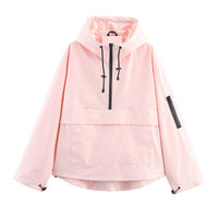 Elisabeth | Damen Kapuzen-Anorak Windschutz Wasserabweisende Outdoorjacke in Hellrosa