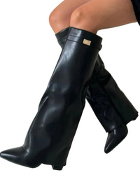 Schwarz Leder