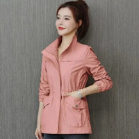 Luisa | Damen Kurzjacke leichte atmungsaktive Übergangsjacke mit Reißverschluss in Rosa